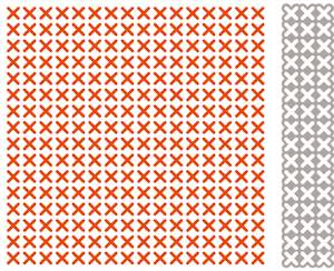 Cross stitching embossing folder and die - Embossingfolder och stansmall med tegelväggsmönster från Marianne Design