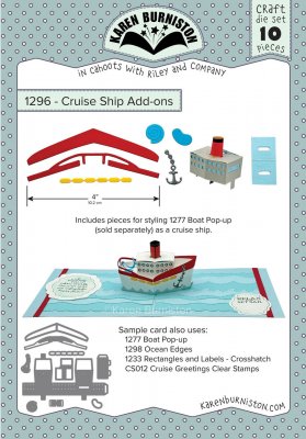 CRUISE SHIP ADD-ONS die set - Stansmallar från Karen Burniston