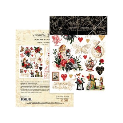 Curiouser & Curiouser rub-on transfers - Gnuggisar från Graphic45