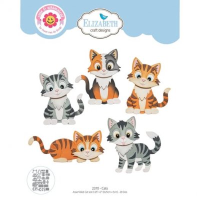 CUTE & WHIMSICAL MEET THE CATS die set - Kattstansmallar från Elizabeth craft designs