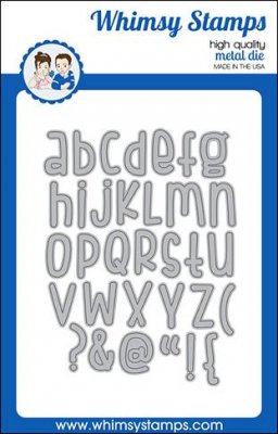 FÖRBESTÄLLNING - Cutie abc alphabet die set - Bokstavsstansmallar från Whimsy Stamps max 2,5 cm hög