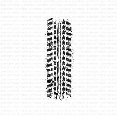 Tire track rubber stamp from Gummiapan 3,1x8,6 cm