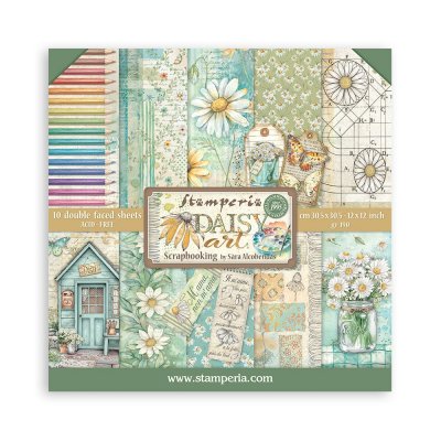 DAISY ART paper pack 12x12 - Mönsterpapper från Stamperia 30x30 cm
