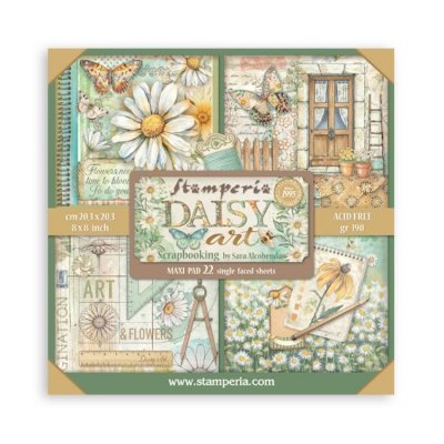 DAISY ART paper pack 8x8 - Mönsterpapper från stamperia 20x20 cm