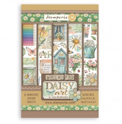 DAISY ART WASHI PAD - Papperstejp från Stamperia A5