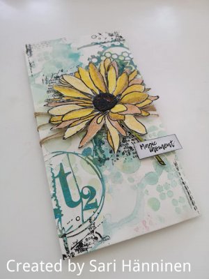 #266 Daisy elegance clear stamp set - Stämpelset med blommor och textur från AALL & Create A4 Tracy Evans