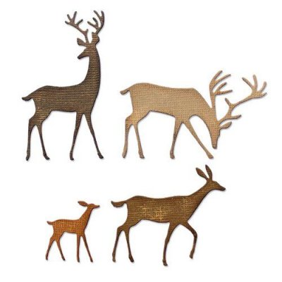 Darling deer thin die set - Stansmallar med rådjur från Tim Holtz / Sizzix