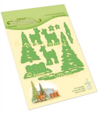 DEER DIORAMA die set - Gran- och rådjurstansmallar från LeCrea