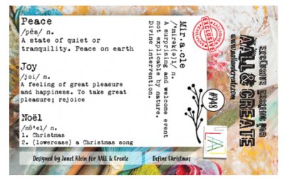 DEFINE CHRISTMAS text clear stamp set - Stämpelset med engelska juluttryck från AALL & Create A7
