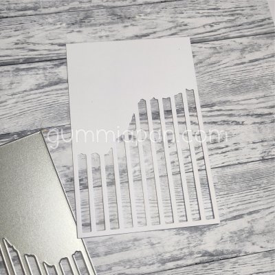 Partially striped background die from Gummiapan ca 95 x 140 mm