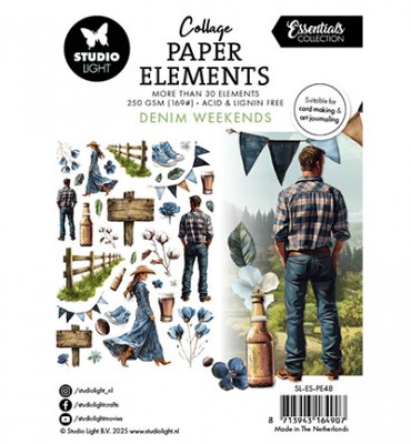 DENIM WEEKENDS collage paper elements from Studio Light