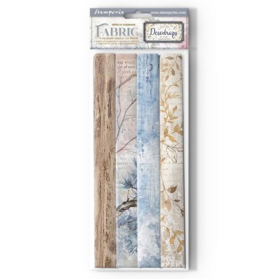 DEWDROPS FABRIC - Tygbitar från Stamperia 30x30 cm