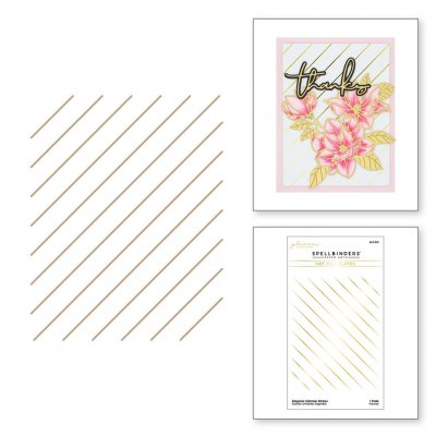 Diagonal Glimmer Stripes Glimmer Hot Foil Plate from Spellbinders 11,7x14,7 cm