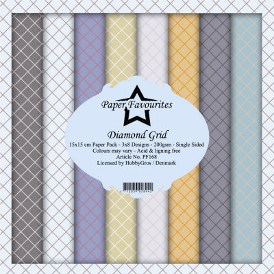 Diamond Grid 6x6 Inch Paper Pack from Paper favourites 15x15 cm