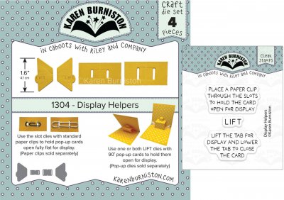 DISPLAY HELPERS DIE AND STAMP SET - Stämpel- och stansmallsset från Karen Burniston