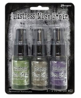 FÖRBESTÄLLNING Distress mica stain set #2 - Färgade pärlemorsprayer från Tim Holtz Ranger ink