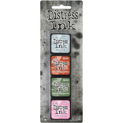 FÖRBESTÄLLNING - Distress ini mini kit 16 - 4 små distressdynor från Tim Holtz / Ranger