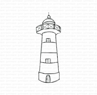 Doodlat fyrtorn - Stämpel från Gummiapan 2,3*6,8 cm