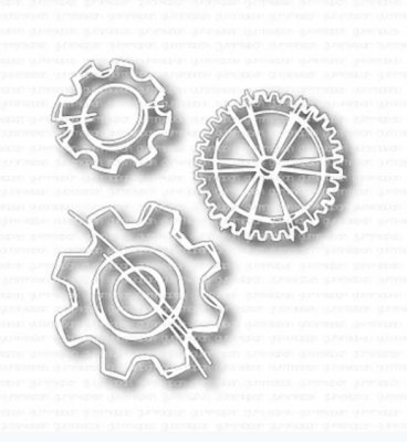 Doodlat kugghjul die set - Stansmallar med kugghjul från Gummiapan ca 28x27 mm, Ø 40 mm, 40,5x42 mm