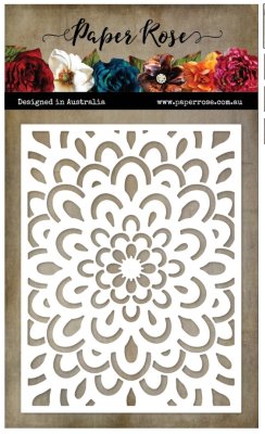 Doodle flower coverplate 2 die - Bakgrundsstansmall med blommönster från Paper Rose studio 13,2x11 cm