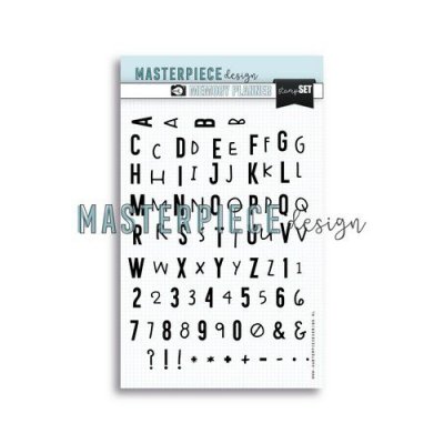 DOUBLE ALPHABET memory planner clear stamp set 6x8 - Stämpelset med bokstäver från Masterpiece design 15x20 cm