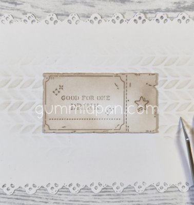 DRINK TICKET die DRINKBILJETT from Gummiapan ca 60 x 32 mm