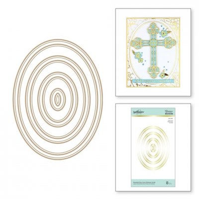 DUO LINES OVALS Essential Glimmer Hot Foil Plate - Ovala värmeplattor från Spellbinders