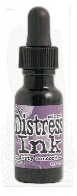 Dusty concord purple distress oxide ink - Lila påfyllningsfärg från Tim Holtz Ranger ink 14 ml