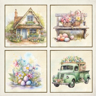 EASTER COLLECTION 2024 die cut paper from Reprint 30x30 cm
