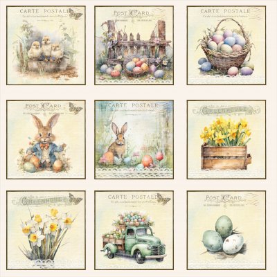 EASTER COLLECTION 2024 klippark med påsktema från Reprint 30x30 cm