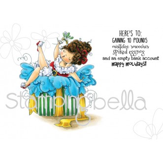 Edna under the mistletoe stamp - Stämpel från Stamping Bella