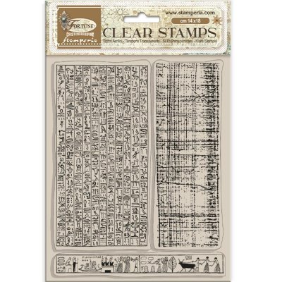EGYPT fortune clear stamp set - Stämpelset från Stamperia 14x18 cm