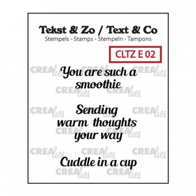 English text stamp no.2 warm drinks B - Engelska textstämplar från CreaLies