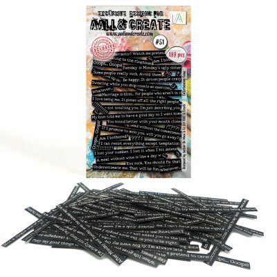 ENTERTAINING GEMS ephmera quote strips from AALL & Create