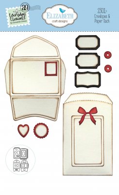 ENVELOPE AND PAPER SACK die set from Elizabeth craft designs
