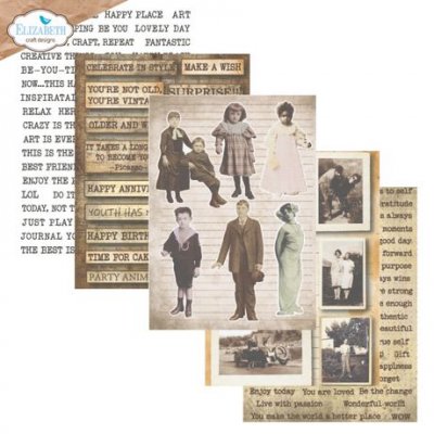 EPHEMERA 1 HELLO YOU! patterend cardstock journal from Elizabeth craft designs A5