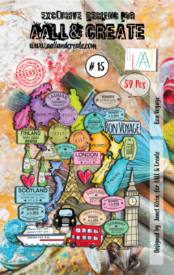 Ephemera Die-cuts Bon Voyage (59pcs) - Utstansade dekorationer med resetema från AALL & Create