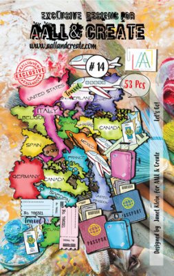Ephemera Die-cuts Let's Go! (53pcs) - Utstansade dekorationer med resetema från AALL & Create
