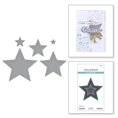 ESSENTIAL STARS die set - Stjärnstansmallar med sömkant från Spellbinders