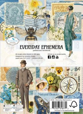 EVERYDAY EPHEMERA pattern paper from Elizabeth Craft Designs A5