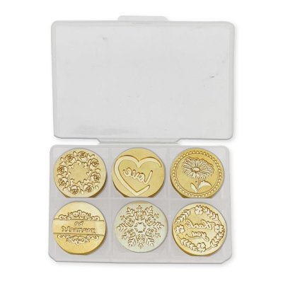 Stamperia Wax And Seals - Set of 6 Seals -Everyday - Sigillvaxhuvuden med varje dag-tema från Stamperia