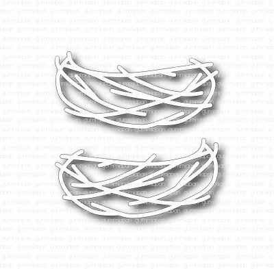 Fågelbo (birds nest die set) - Stansmallar från Gummiapan 5,4x2,6 cm/del