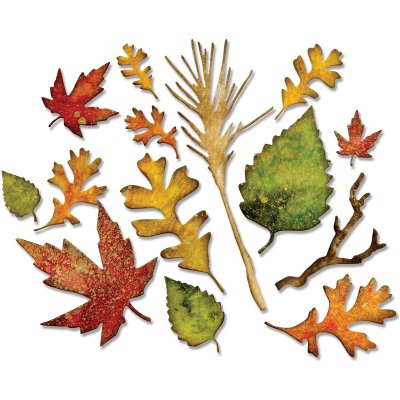 FALL FOLIAGE autumn Thinlits Die SET - Stansmallar med hösttema från Tim Holtz Sizzix