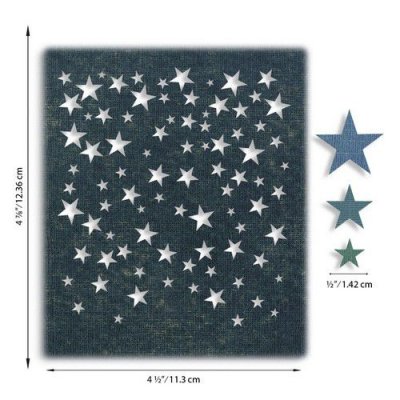 FÖRBESTÄLLNING - Falling Stars die set - Stansmallar med stjärnor från Tim Holtz / Sizzix