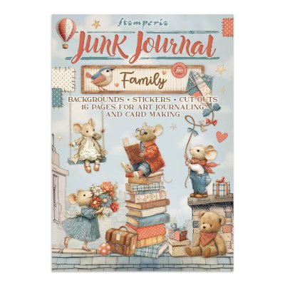 FAMILY JUNK JOURNAL stickers, backgrounds, cut-outs - Klistermärken, bakgrunder m m med familjetema från Stamperia A4