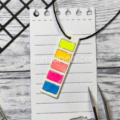 FÄRGPALETTstansmall från Gummiapan ca 13,5 x 42 mm