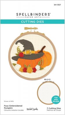 Faux Embroidered Pumpkin Die set - Halloweenpumpastansmallsset från Spellbinders