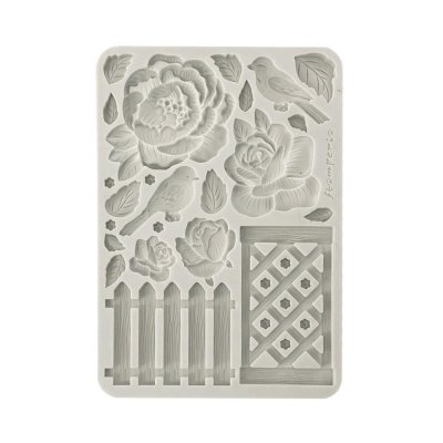 FENCE mould house of roses - Gjutform med staket från Stamperia A5