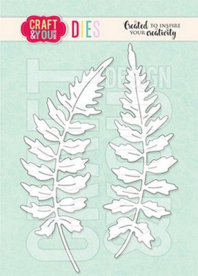Ferns large CW151 die set - Stansmallar med ormbunksblad från Craft & You