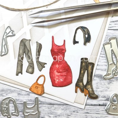 Party clothes for Lola die set from Gummiapan